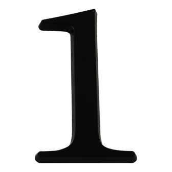 Chiffre 1 en relief autocollant - Noir