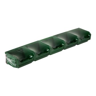 Lot de 5 Bacs European 0,3L Vert avec Barre - Novap