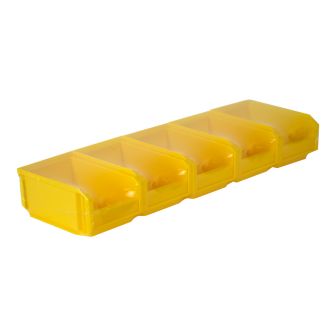 Lot de 5 Bacs European 1L Jaune avec Barre - Novap