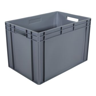 Bac gerbable - 600x400x400 mm 76L gris norme Europe - 5069097