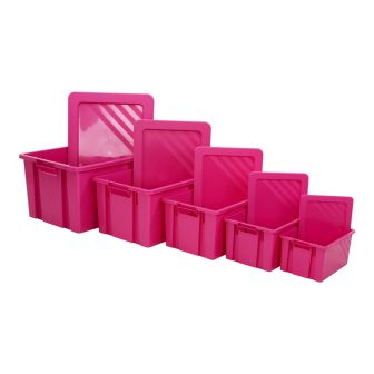 Novabac 6 au 54 Litres Rose FME + les couvercles - Novap
