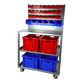 Desserte avec 4 Novabacs 54 litres + bacs à bec European : 24 x 1 litre + 6 x 3 litres - 5203156