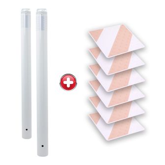 Kit Piétons - Tubes Blanc - Dalles Ivoire/Blanc - Novap