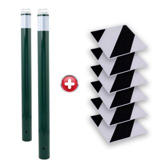 Kit Piétons - Tubes Vert - Dalles Noir/Gris - Novap
