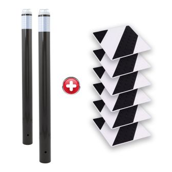 Kit Piétons - Tubes Gris - Dalles Noir/Blanc - Novap