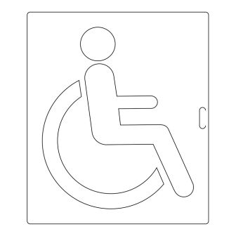 Pochoir pour signalisation horizontale - PMR 1000x1200mm - 8005924