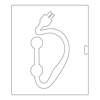Pochoir pour signalisation horizontale - véhicule électrique 600x1200mm -  Novap