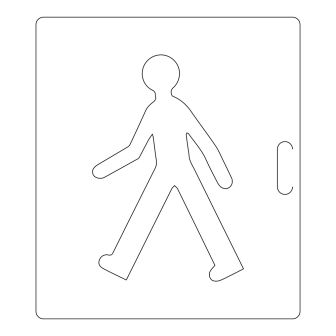 Pochoir pour signalisation horizontale - Piétons 400x600mm - Novap