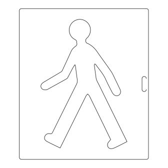 Pochoir pour signalisation horizontale - Piétons 800x1200mm - 8005962