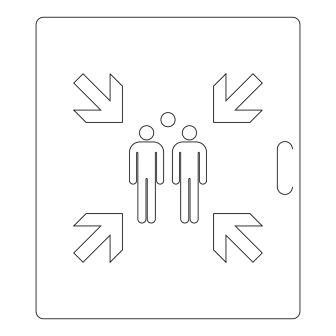 Pochoir pour signalisation horizontale - Point de rassemblement 500x500mm - 8005993