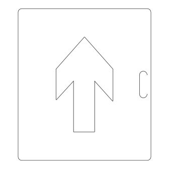 Pochoir pour signalisation horizontale - Fleche 300x500mm - 8006006