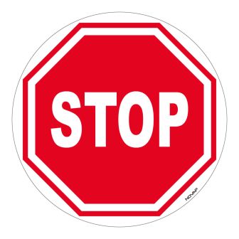 Marquage au sol adhésif extérieur - Stop