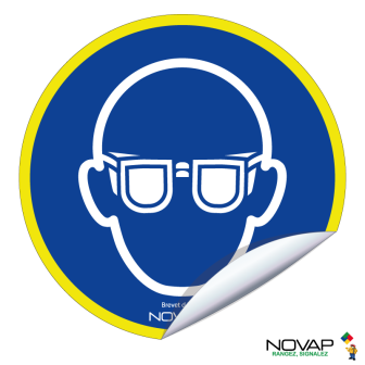 Adhésifs Lunettes de protection obligatoire - haute visibilité - Novap