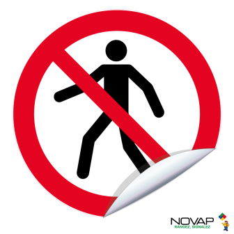 Adhésifs Interdit aux piétons - Novap