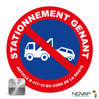 Panneau Aluminium Stationnement gênant - Novap
