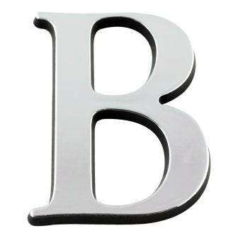 Lettre B en relief autocollant - Argent