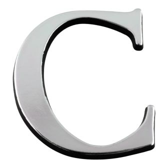 Lettre C en relief autocollant - Argent