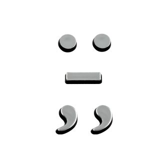 Caractères spéciaux en relief autocollant - Argent