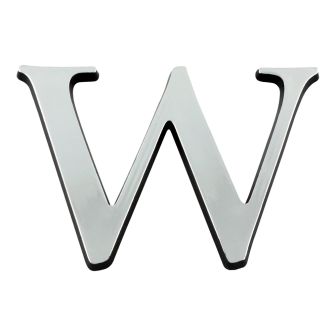Lettre_W_relief_autocollant_Argent