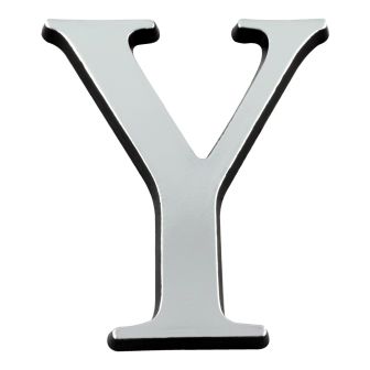 Lettre Y en relief autocollant - Argent