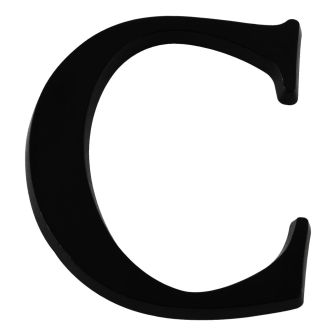 Lettre C en relief autocollant - Noire