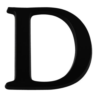 Lettre D en relief autocollant - Noire