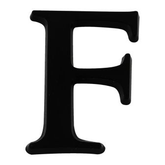 Lettre F en relief autocollant - Noire