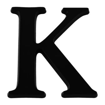 Lettre K en relief autocollant - Noire
