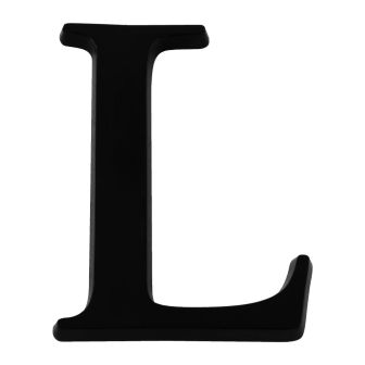 Lettre L en relief autocollant - Noire