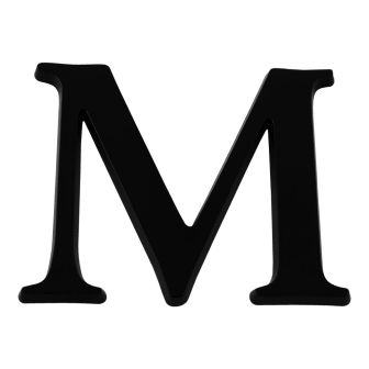 Lettre M en relief autocollant - Noire