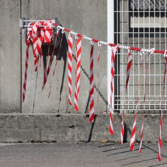 Dérouleur de chaîne Ø 8mm avec rubans Rouge/Blanc - Novap