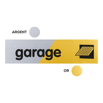 Plaquette garage 170x45 - Argent & Or - NOVAP