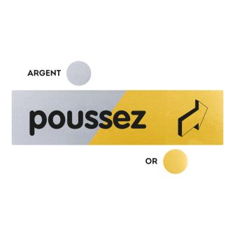 Plaquette poussez 170x45 - Argent & Or - NOVAP