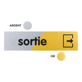 Plaquette Sortie 170x45 - Argent & Or - NOVAP