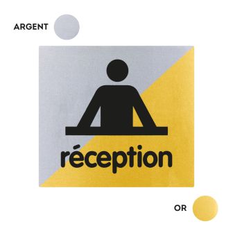 Plaquette Réception 90x90 - Argent & Or - NOVAP