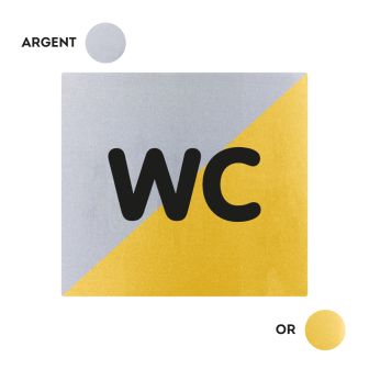 Plaquette WC 90x90 - Argent & Or - NOVAP