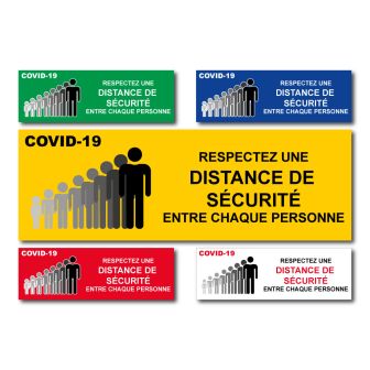 COVID19 Distance de sécurité - spécial sol - 450 x 150 mm - Novap