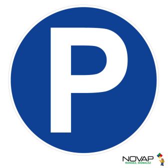 Panneau Parking P - Alu Ø450mm - 4012896
