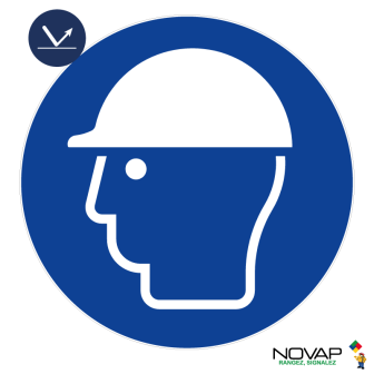 Panneau Casque Obligatoire - Classe A - Ø300mm - Novap