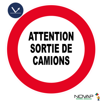 Panneau Sortie de camions - Classe A Ø450mm - Novap
