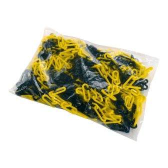 Chaîne Ø 8mm x 25m Jaune/Noir en sac - SIGNAL - Novap