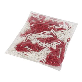 Sac 25m de chaîne Polyamide Rouge/Blanc - Novap