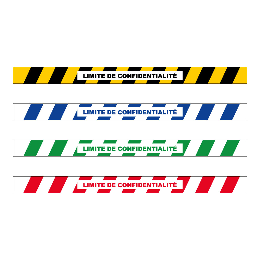 Bande limite de confidentialité pour le sol - 1000 x 70mm - Novap